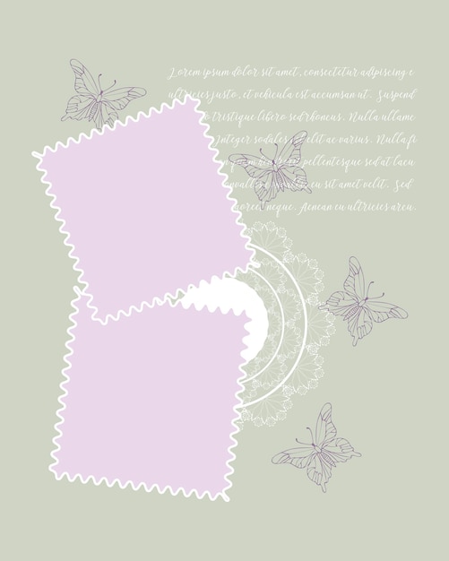 Vector collage to do list planner notetaking planner butterfly contour lorem ipsum text ideas plans