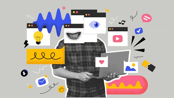 Vector 콜라지 포스터 디자인 창의적 예술
