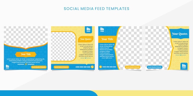 A collage of social media feed templates