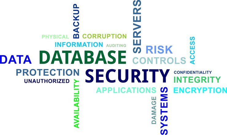 Vector a collage of words that say security and security