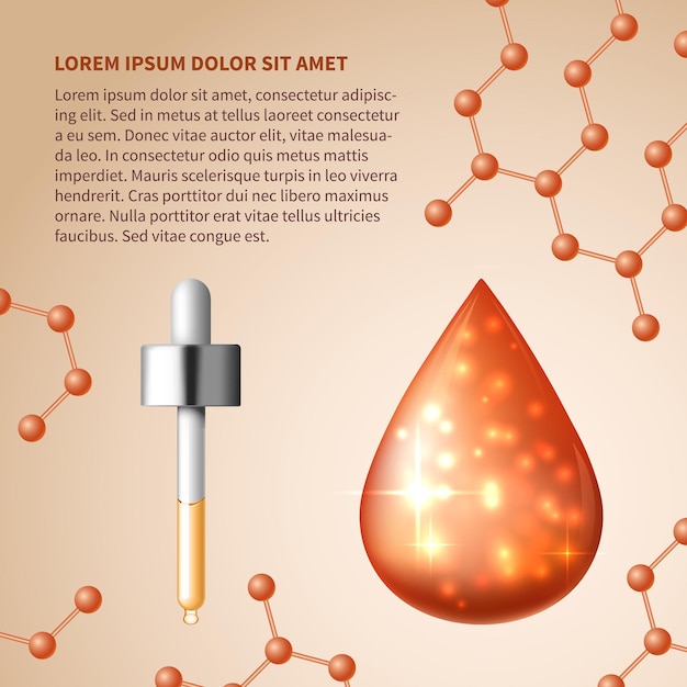 Modello cosmetico per la cura della pelle di siero e collagene