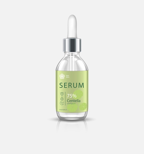Collagen Serum and Vitamin Bottle Packaging Template 2