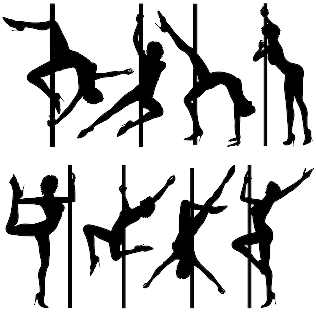 Vector collect dancing silhouettes