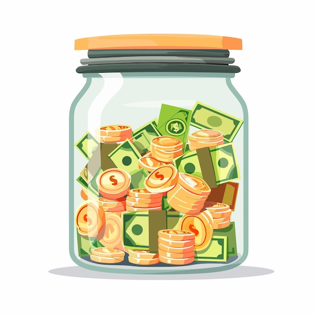 Collect_money_in_glass_jarbanking_cash_deposito