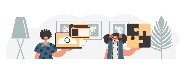Vector a collect of seo stars synchronization and security of data capacity concept trendy style vector illustration