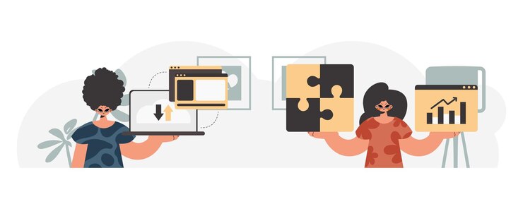 Vector a collect of seo stars synchronization and security of information capacity concept trendy style vector illustration