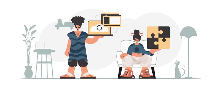 Vector a collect of seo stars synchronization and security of information capacity concept trendy style vector illustration