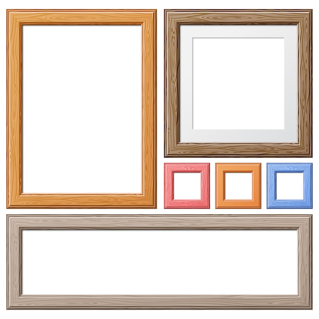 Vector collect wooden frames