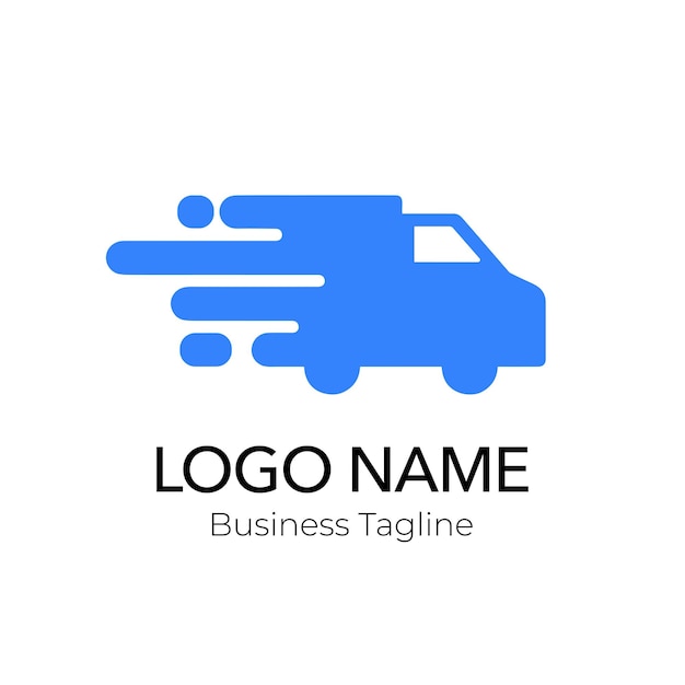 Collectie business templates voor het ontwerpen van logo's voor logistieke leveringen