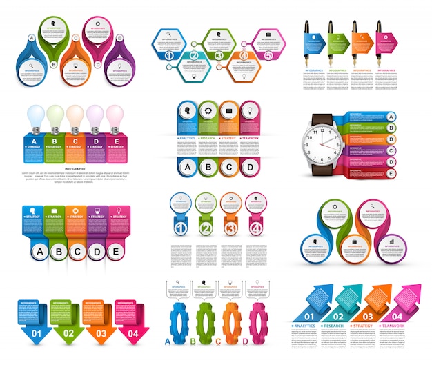 Collectie infographics.