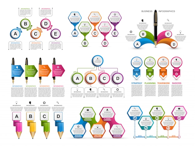 Collectie infographics.