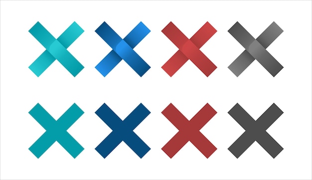 Collectie letter X logo vector pictogrammalplaatje