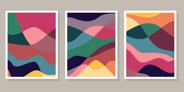 Collectie met abstracte vormomslagen
