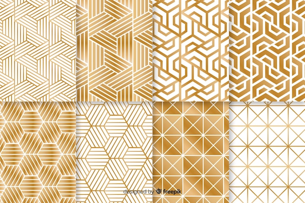 Collectie patroon met geometrische luxe vorm