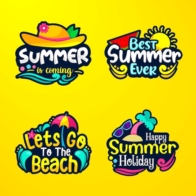 collectie set doodle zomer sticker