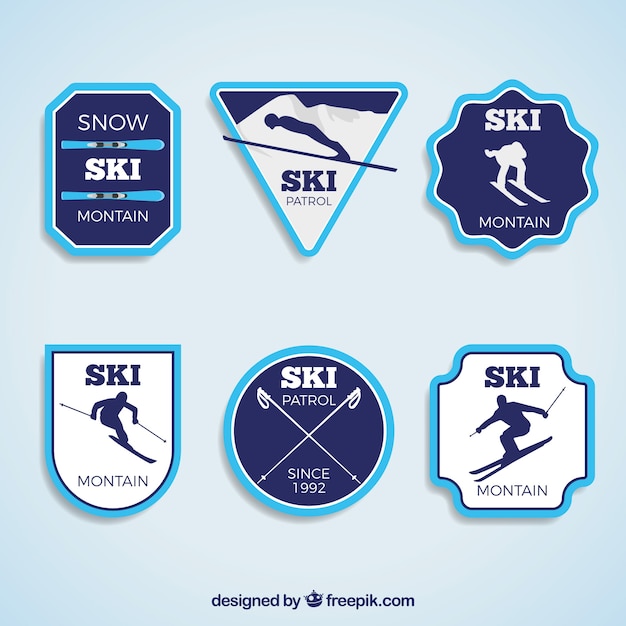 Collectie ski-insignes