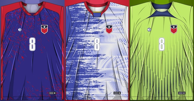 Collectie sportshirts - voetbaltenue voor sublimatie