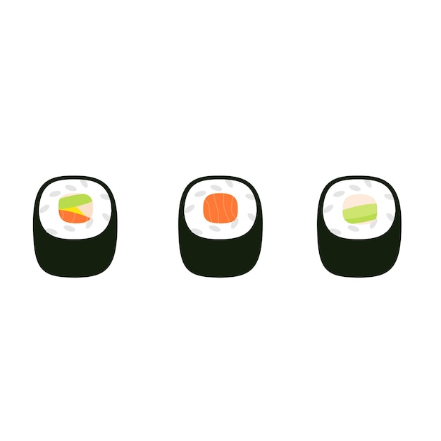Collectie sushi roll, Aziatisch eten