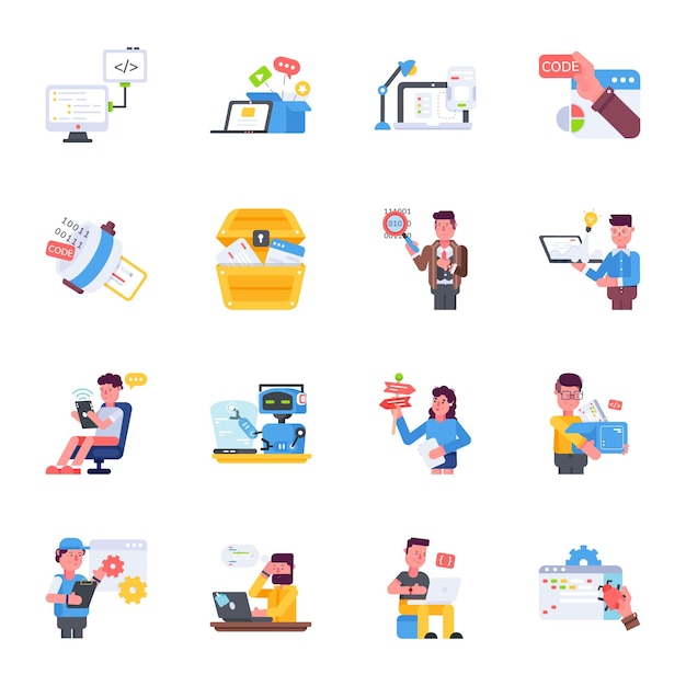 Collectie van Development Flat Icons