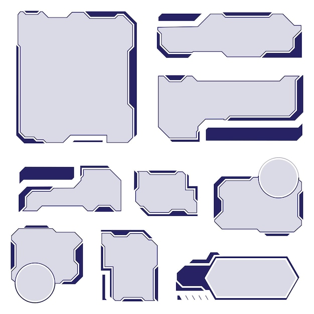 Collectie van futuristische UI-elementen voor digitale displays