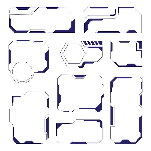 Collectie van futuristische UI-interface-elementen