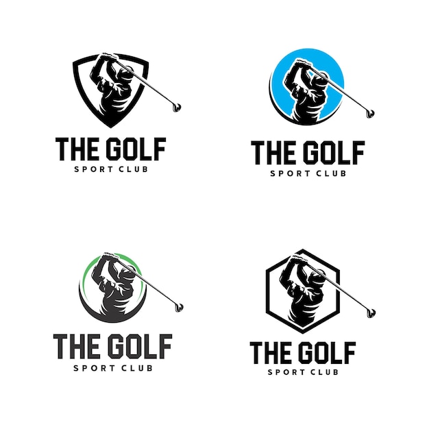 Collectie van golfsport logo ontwerpsjabloon