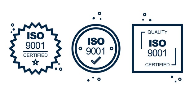 Vector collectie van iso-certificeringsbadges