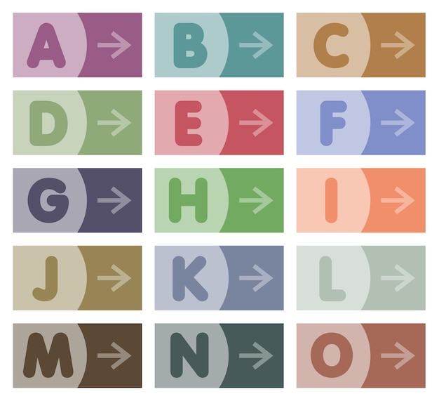 Vector collectie van kleurrijke richtingssymbolen
