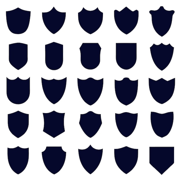 Collectie van Shield Silhouettes vector
