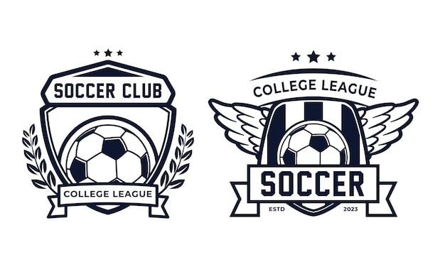 Collectie van voetbal Logo embleem Badge vectorillustratie
