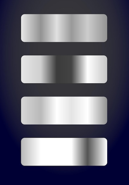 Collectie van zilveren gradiënt palette achtergrond