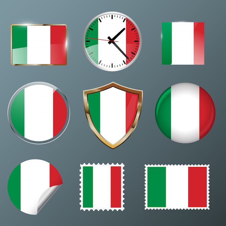 Vector collectie vlag italië