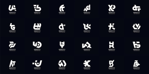 Collectie volledige set abstract combineren letter az monogram logo ontwerp
