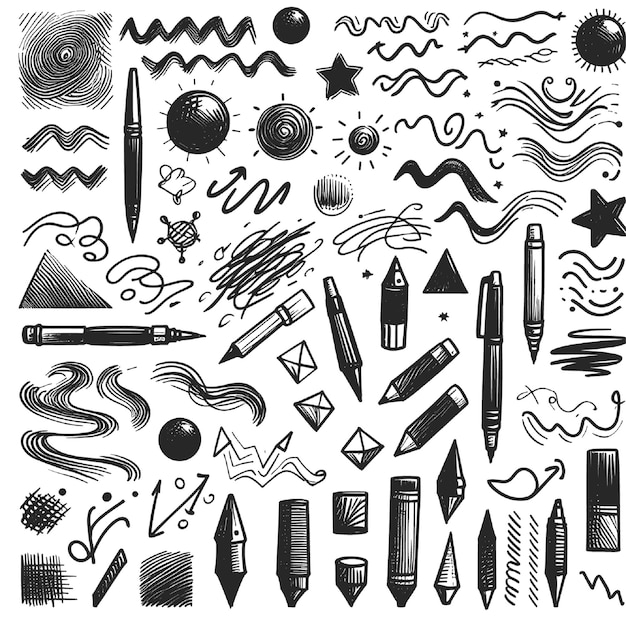 Vector collecties van scribble