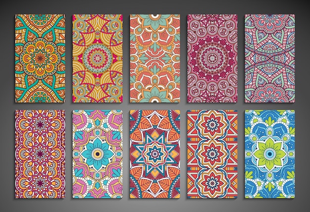 Collection of 10 mandala cards