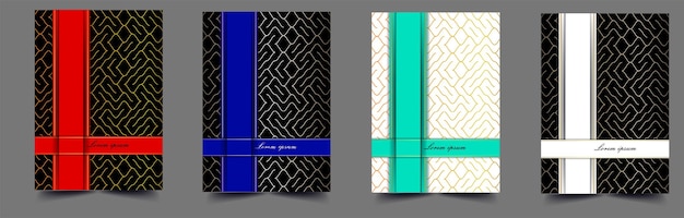 Vector collection of abstract background templates with minimal patterns ideal for cover designs