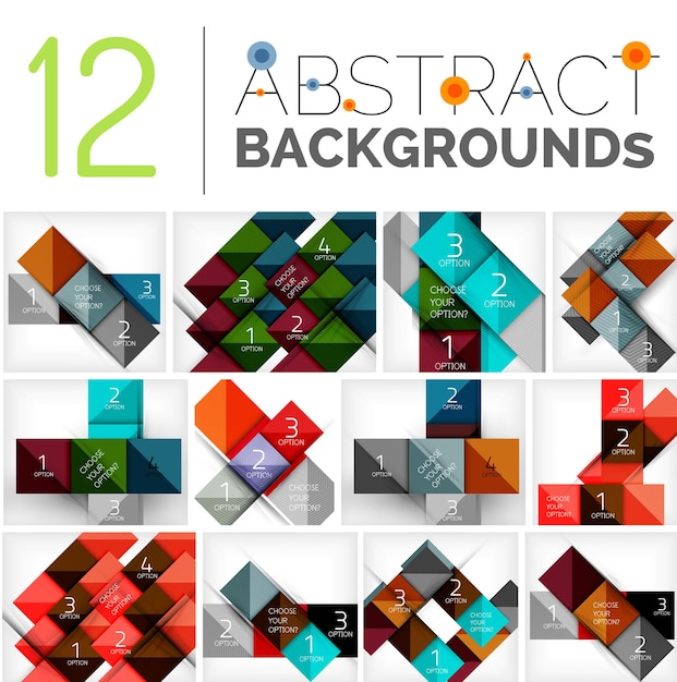 Vector collection of abstract backgrounds