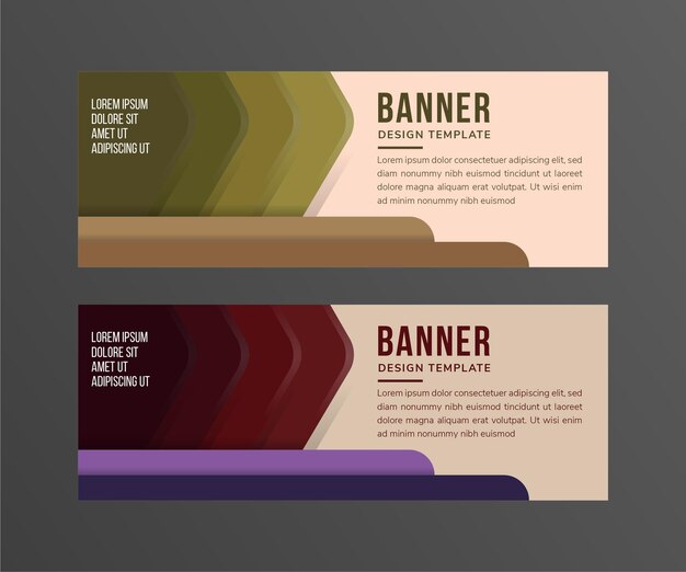 Vector collection of abstract designs corporate business banner template horizontal advertising business
