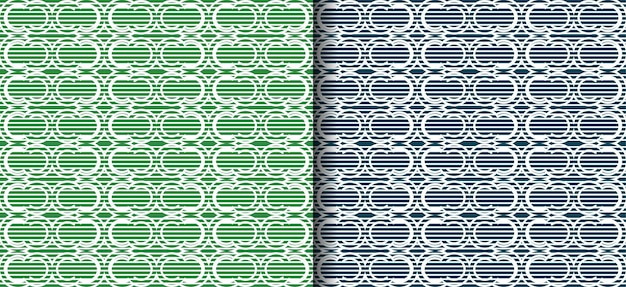 Vector collection of abstract modern background with horizontal green shape geometric pattern elements