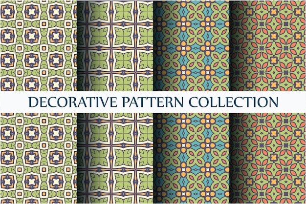 Collection of abstract pattern with motif style