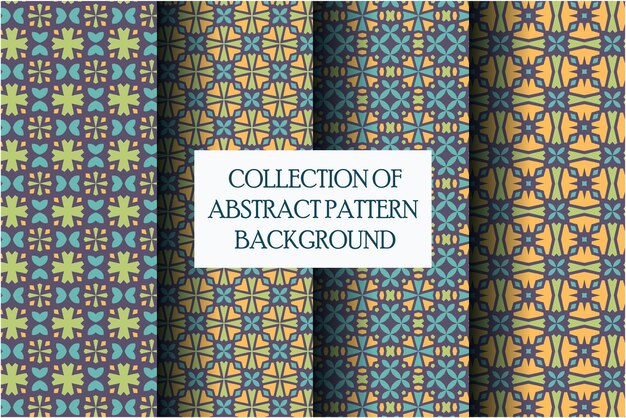 Collection of abstract pattern with motif style