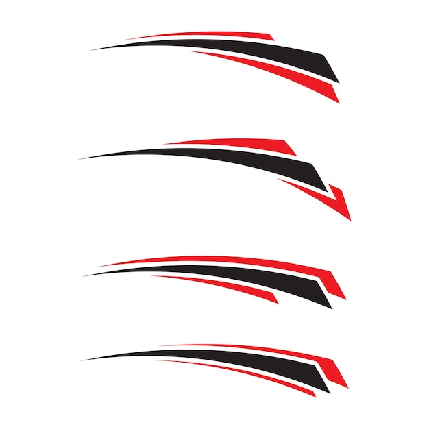 Collection of abstract racing stripes car wrap vinyl decal