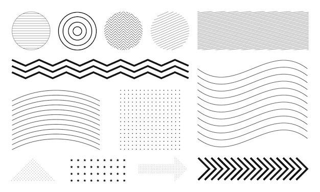 a collection of abstract shape designs suitable for design elements such as backgrounds brochures posters banners and others