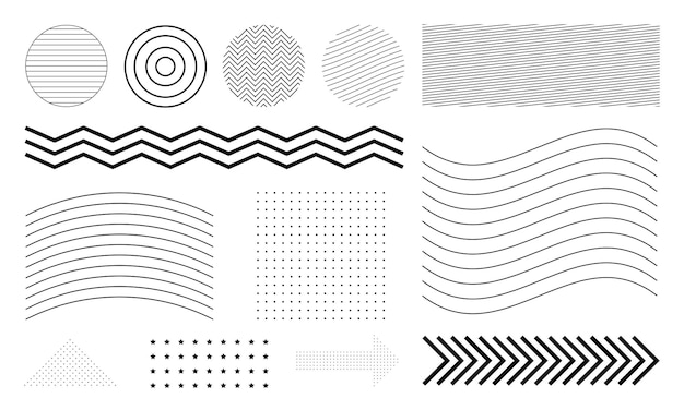 Vector a collection of abstract shape designs suitable for design elements such as backgrounds brochures posters banners and others