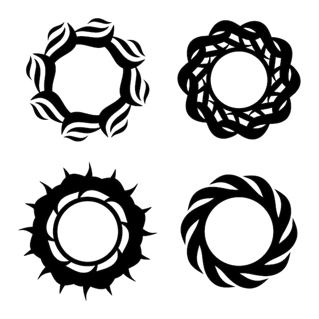 Collection of abstract symbol of circular shape