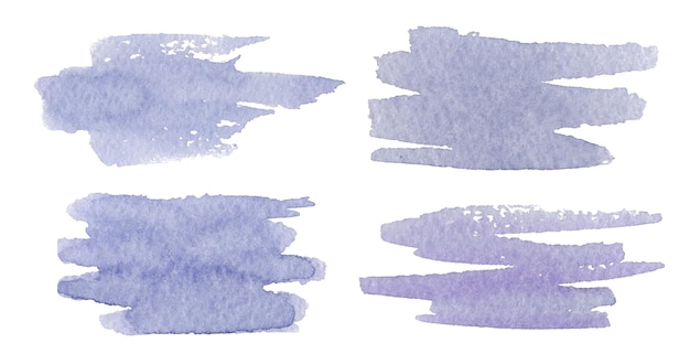 Vector collection of abstract watercolor hand painted texture blots, background for text.