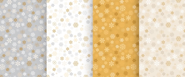 Collection abstract winter backgrounds with snowflakes