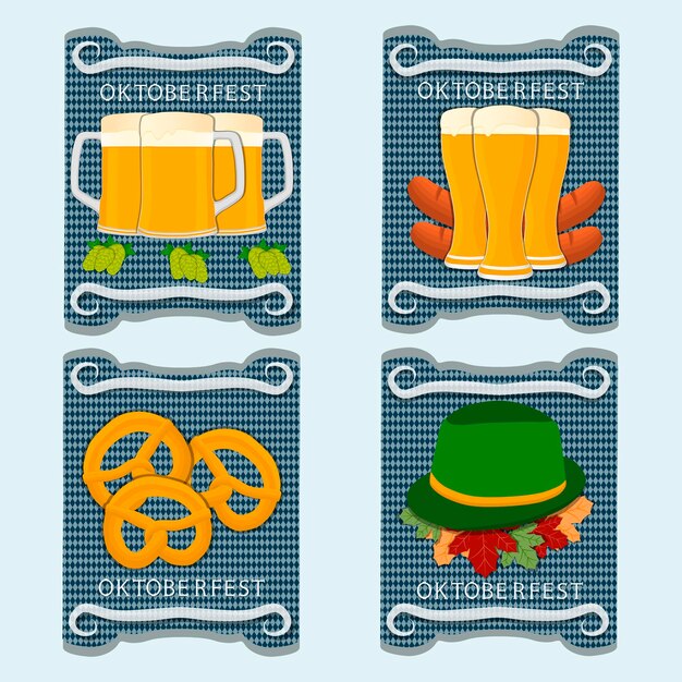 Vector collection accessory for celebration holiday oktoberfest