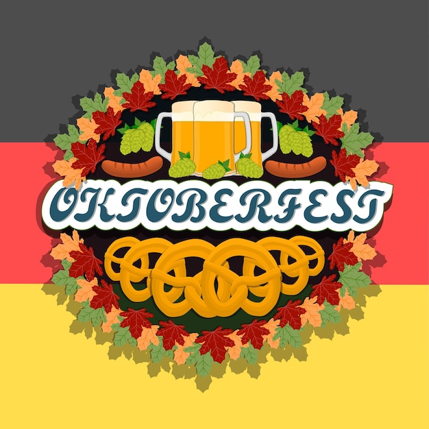 Vettore accessorio da collezione per la festa dell'oktoberfest