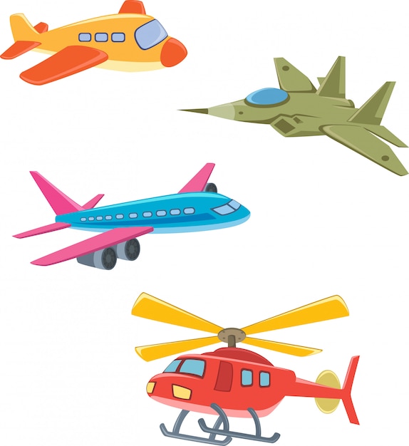 Vector collection of airplanes